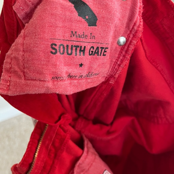 Ag Stevie Ankle Slim Straight Red Corduroy Pant - Picture 7 of 12